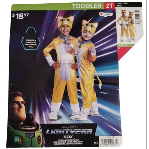 Disney Sox from Lightyear Toddler 2T 3 Piece Costume Halloween Dress Up Disguise - Picture 1 of 6